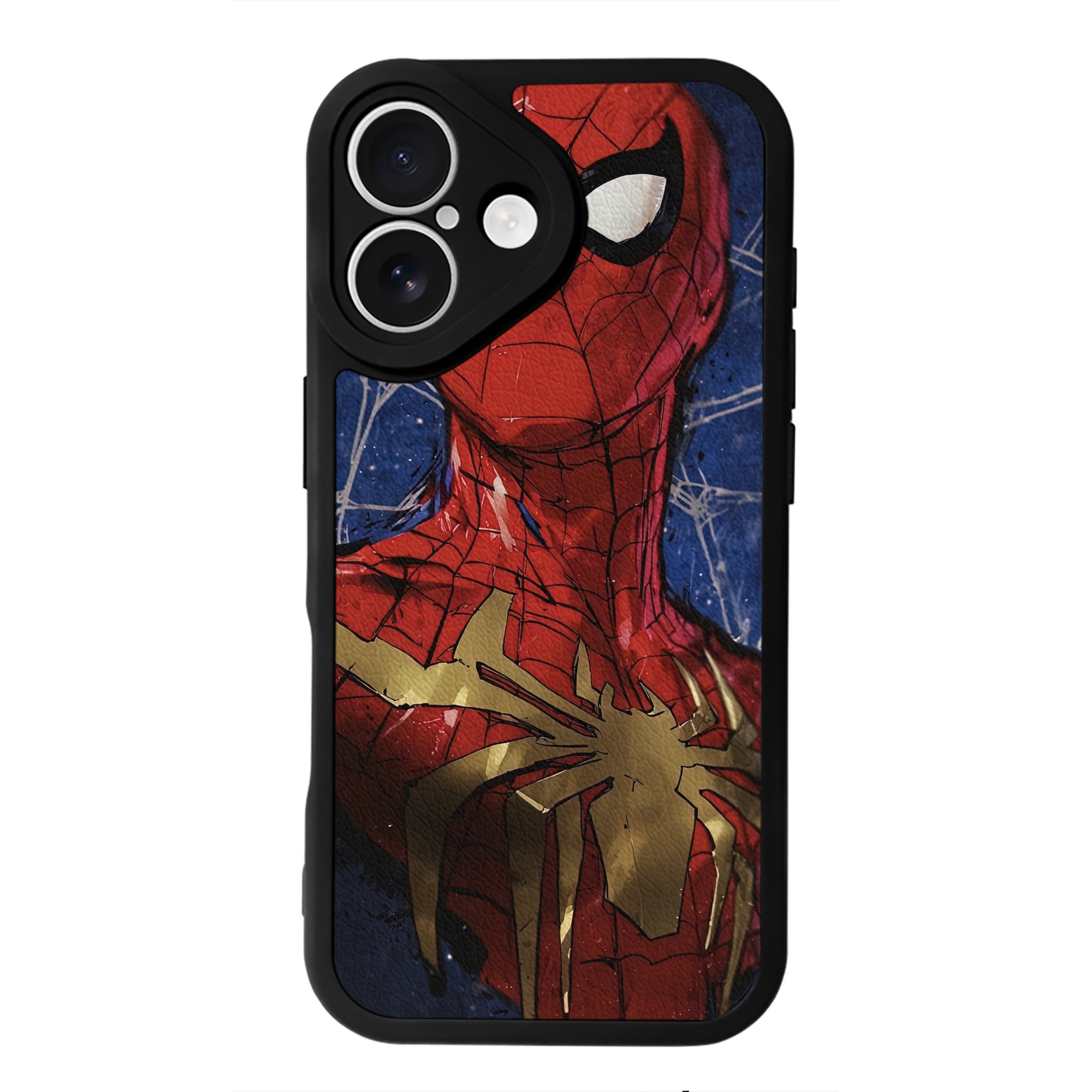 Spider Man スパイダーマン 【iPhone 16シリーズ対応】シリコンスマホケース（レザー調） 材質：シリコン